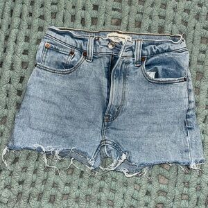 Abercrombie & Fitch Women's Light Blue Jean Shorts